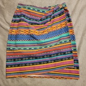 vintage colorful wrap skirt